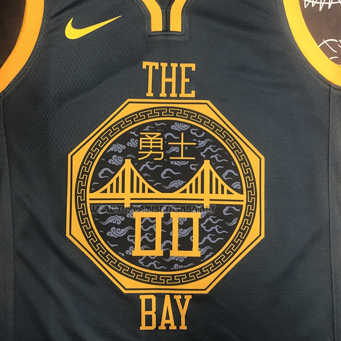 Camiseta Jonathan Kuminga NO 00 Golden State Warriors Ciudad 2018-19 Azul
